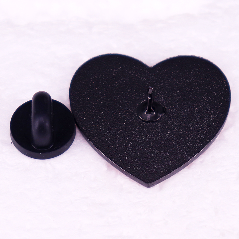 Christian Heart Pin Front View