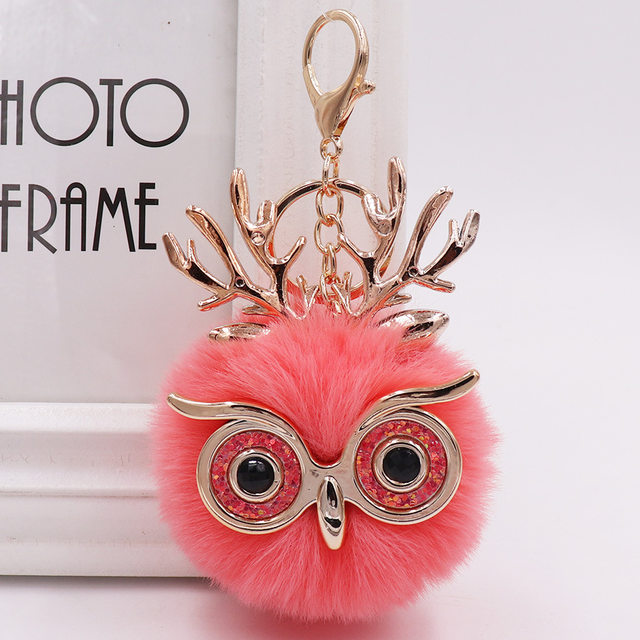 VORCOOL Car Key Chain Owl Keychains Animal Keyring Christmas Keychains  Birds Purse Bag Charm for Christmas Gifts Christmas Party Favors Car Keys