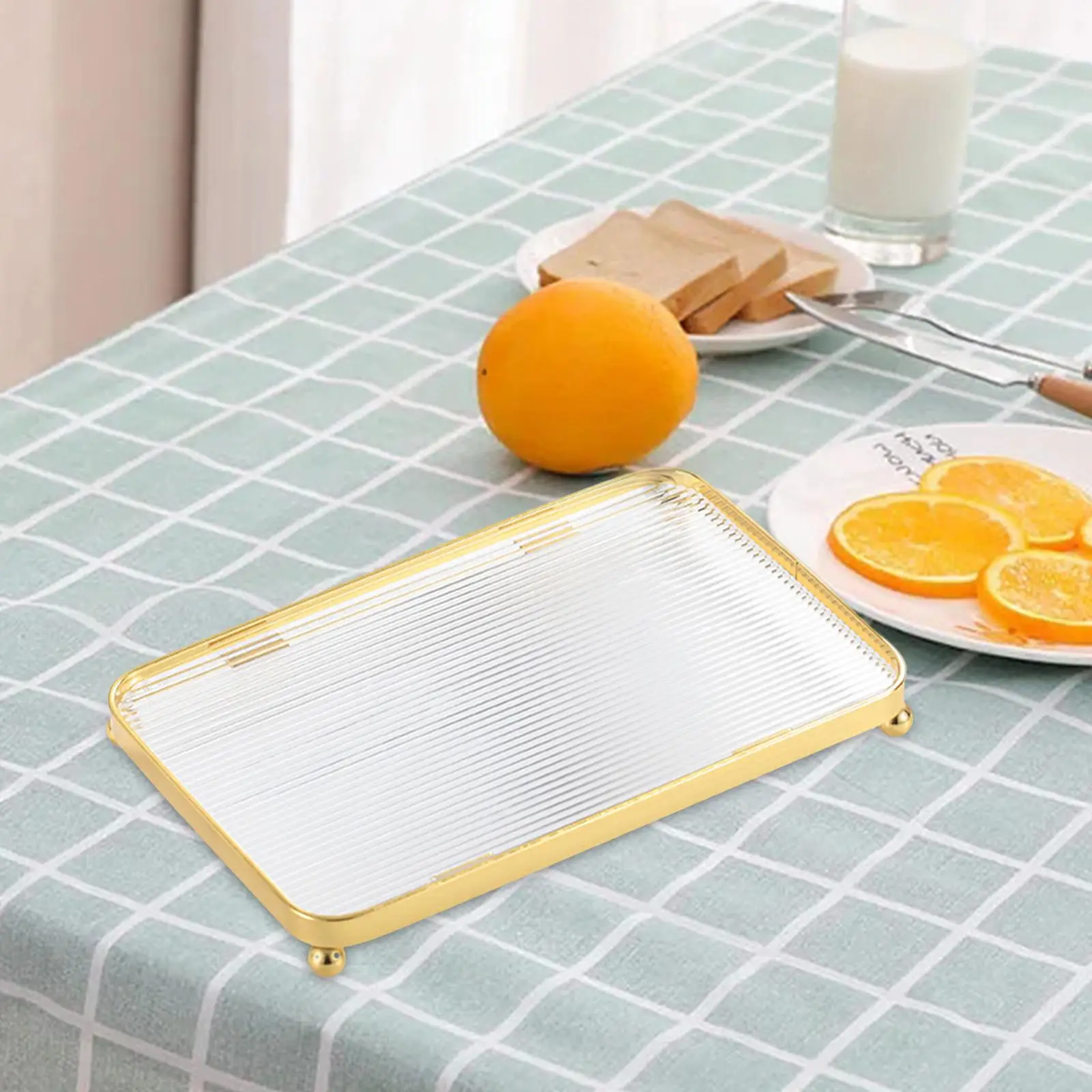 snack Rectangular Serving Plate for Bread Fruit Serving Platter