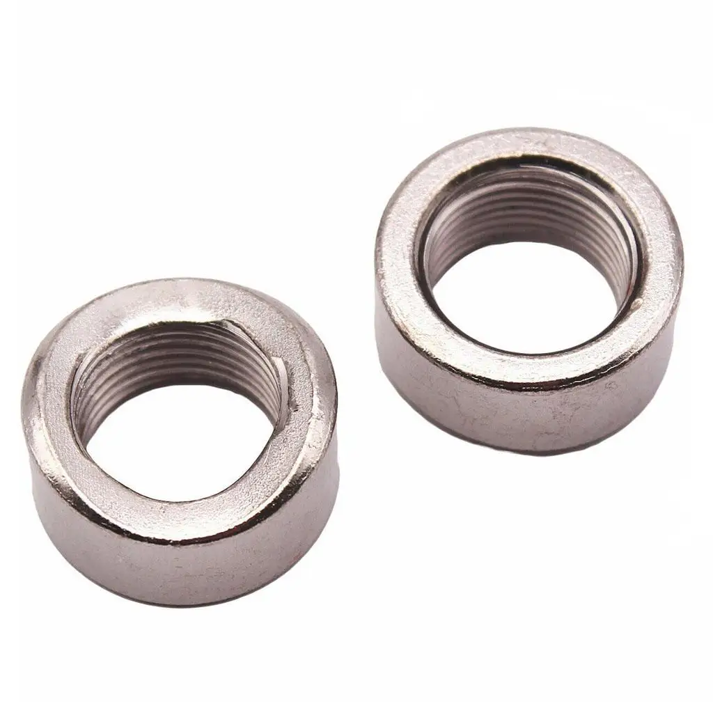 2 Pieces Stainless Steel Sensor Exhaust Bung Nut M18x1.5mm Threads