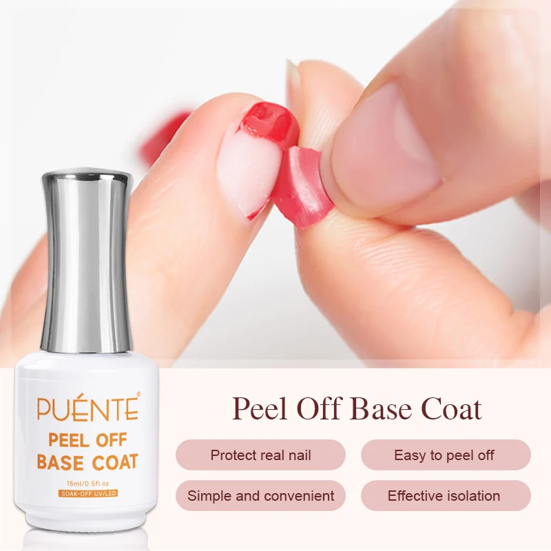 Best of PUENTE 15ML Peel Off Base Coat Transparent Clear Function UV Nail Gel No Need Remover Peelable Varnish Soak Off Nail Art Laquer Reviews & Tips