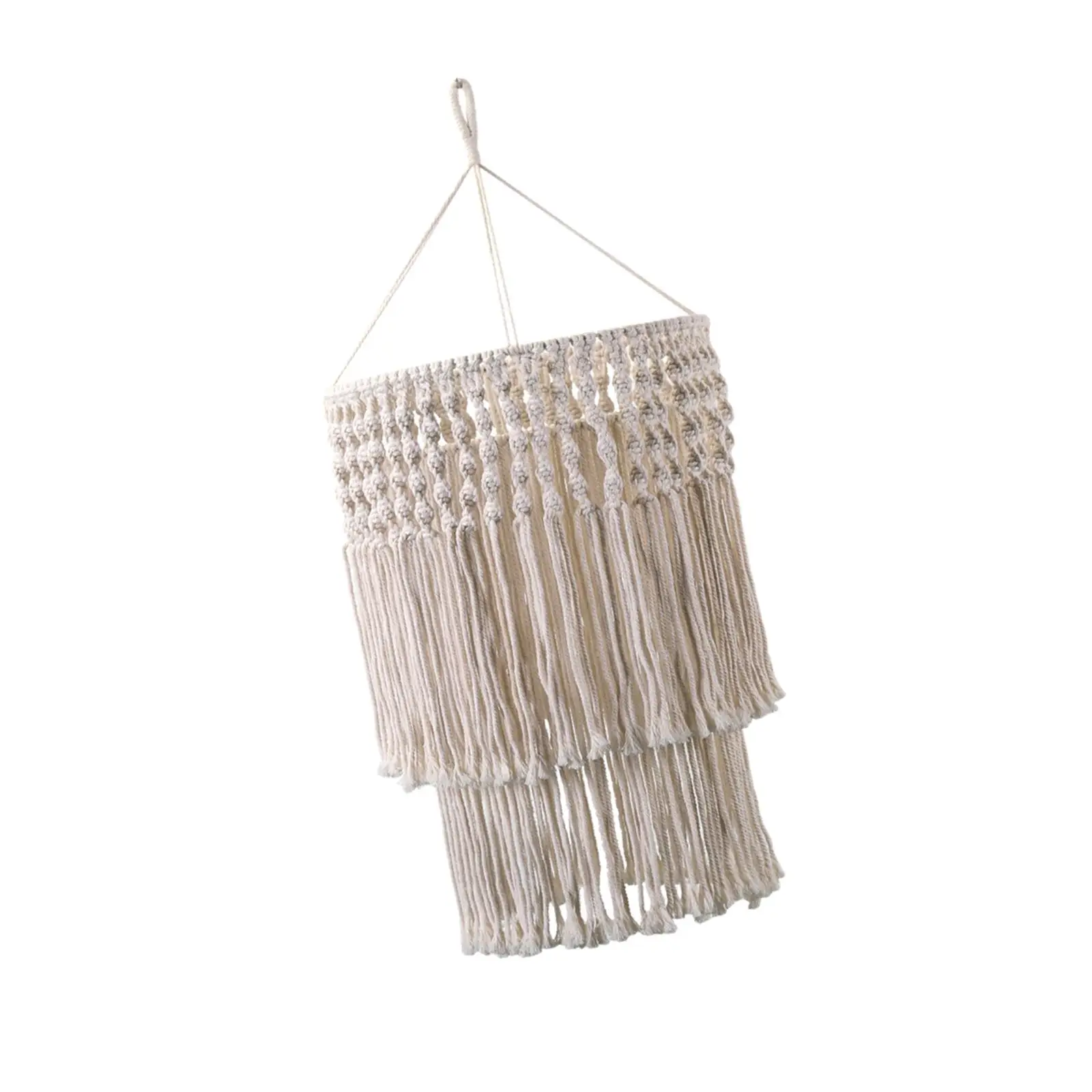 Nordic Macrame Lampshade Handwoven Pendant Light Cover for Home Decor