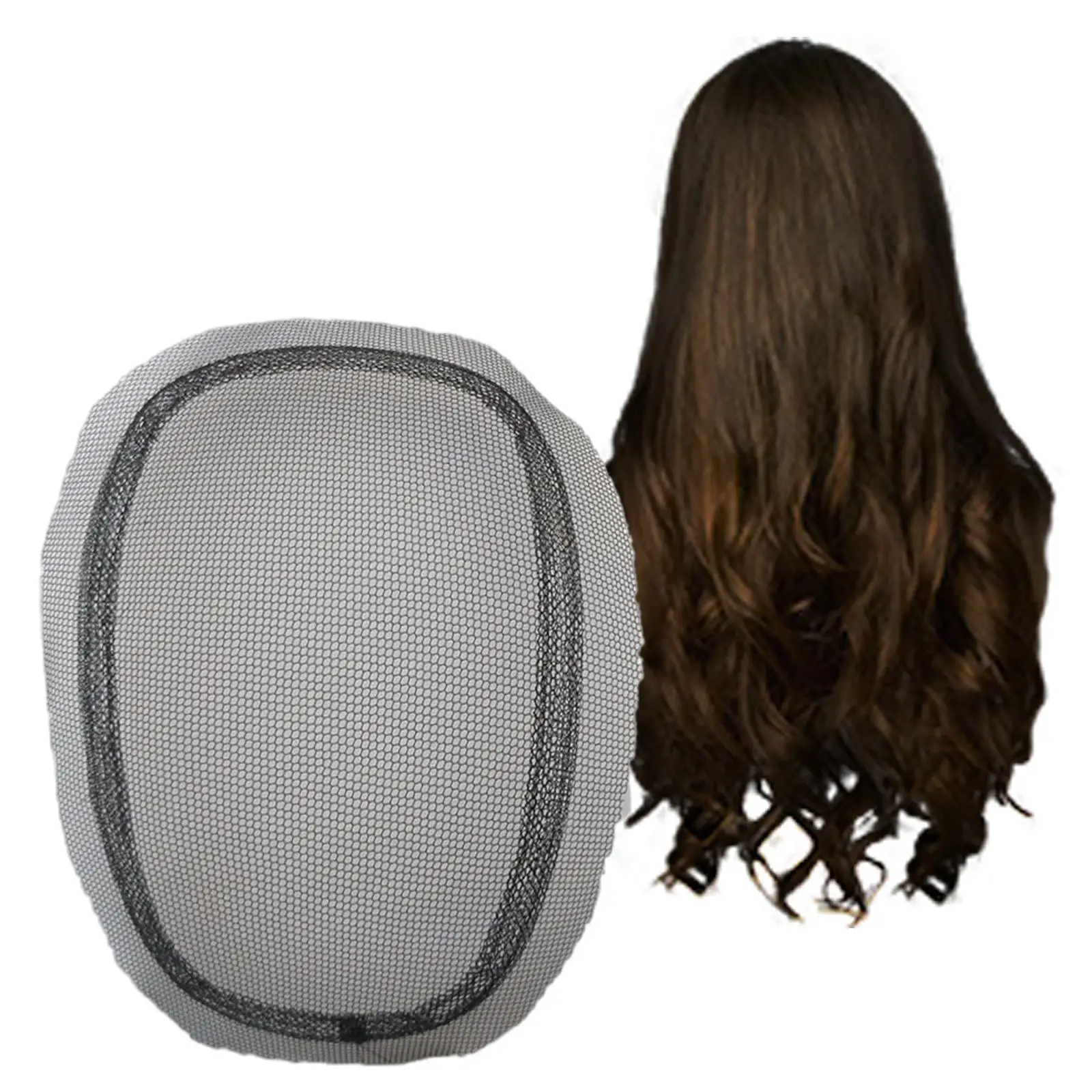Wig Net Bottom Hair Net Wig Foundation Net for Wig Accessory Making Hair Bun Women Girls - 9x14cm 