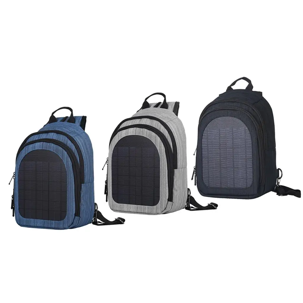 with Solar Charger Panel Backpack Rucksack 2L Casual Daypack Anti