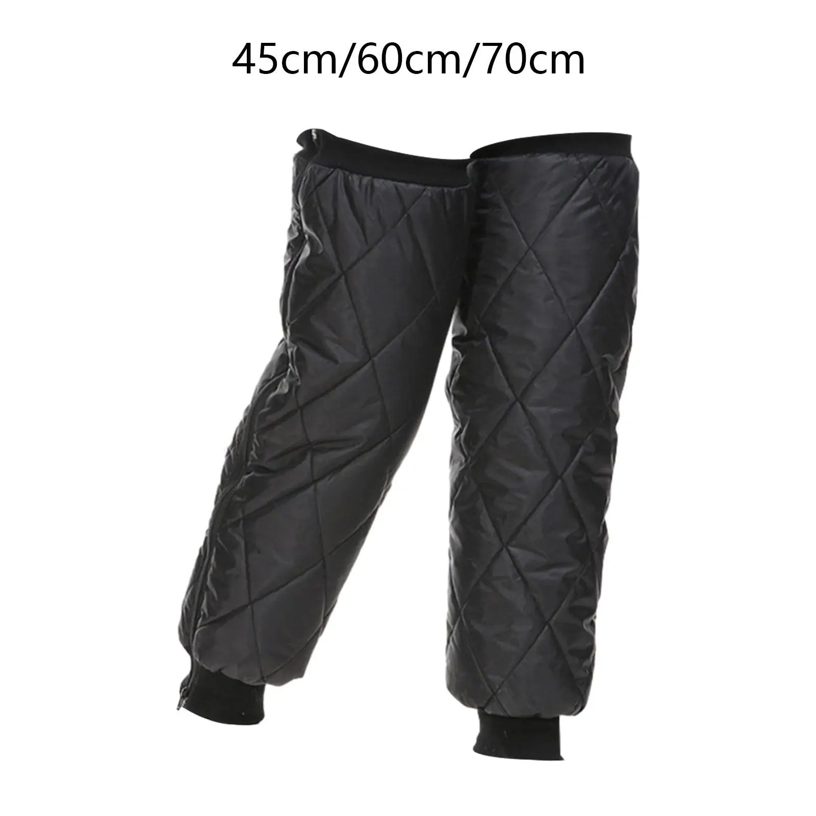 1 Pair Leg Warmers Legwarmer Zipper Leg Protector Long Leg Sleeves Knee Pads for Motorbike Biking Motocross Outdoor Cold Weather