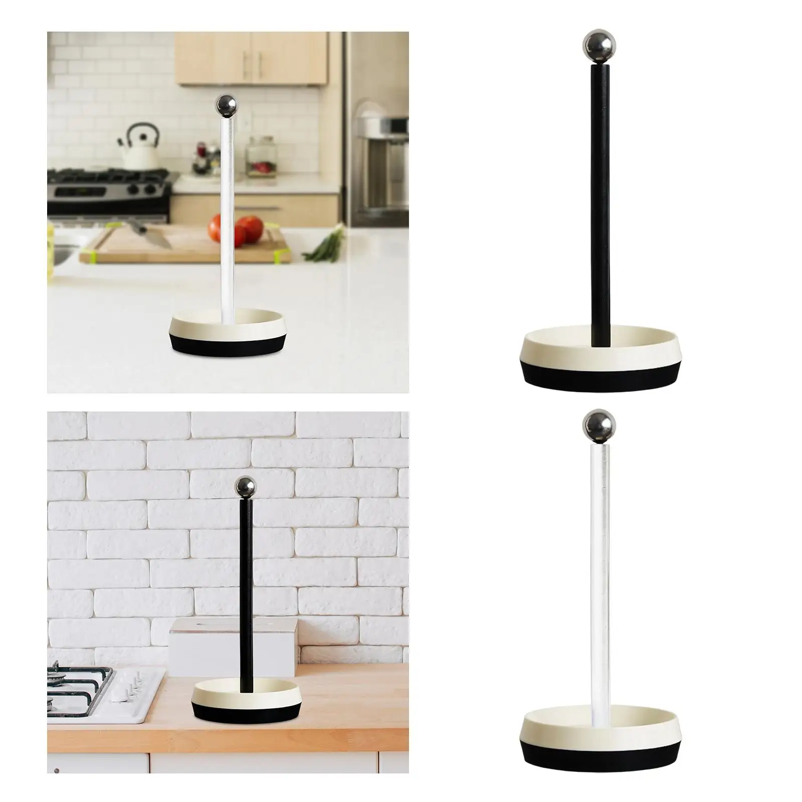 Kitchen Paper Towel Rack Standing Table Tissue Holder Rack Toilet Storage Accessories Roll Dispenser for Cabinet Table Home