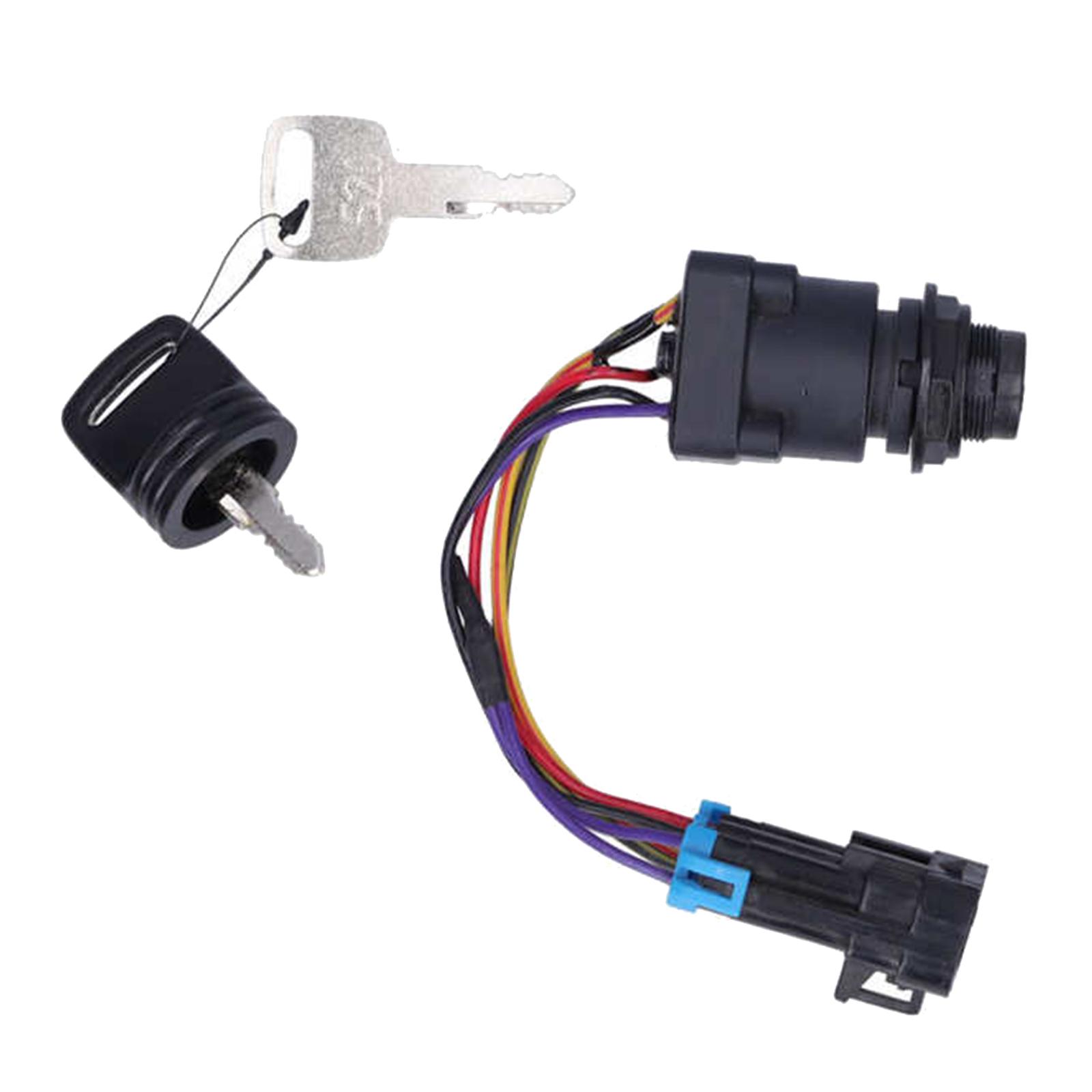 Boat Ignition Switch with Key 6 Wire Connectors for Mercury DTS Upgrade