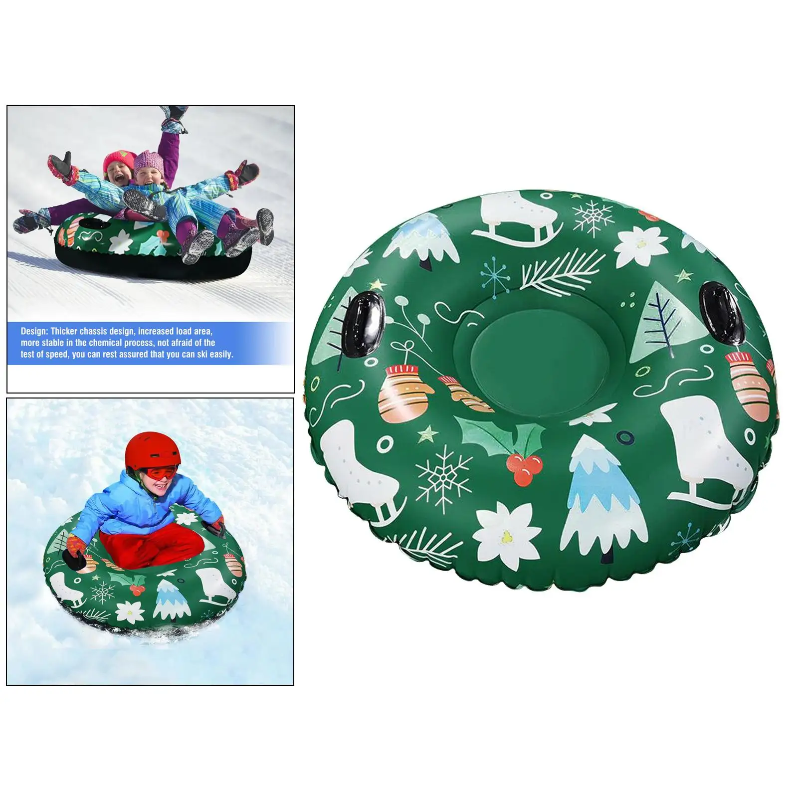  47 `` Inflatable Snow Sled Children Adults Heavy Duty Snow Tube