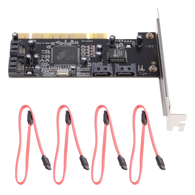 Internal Pci Sata Raid Controller Expansion Card Pci To 4 Sata Ports Adapter Converter For Desktop Pc Support Hdd Ssd Add On Cards Controller Panels Aliexpress