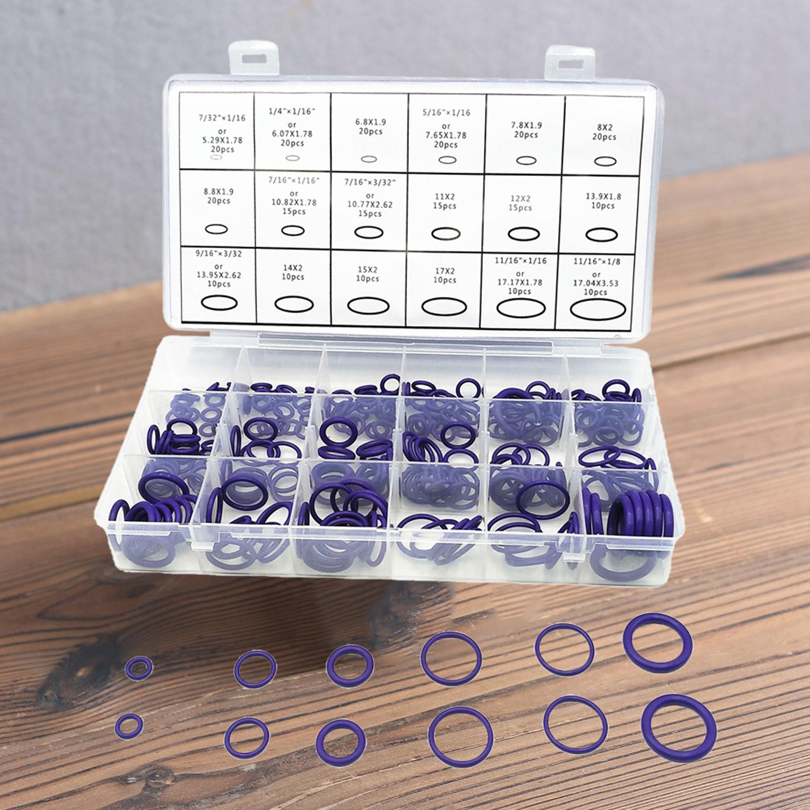 270-pack Purple  O- Washer Assortment Set Abrasion Resistant