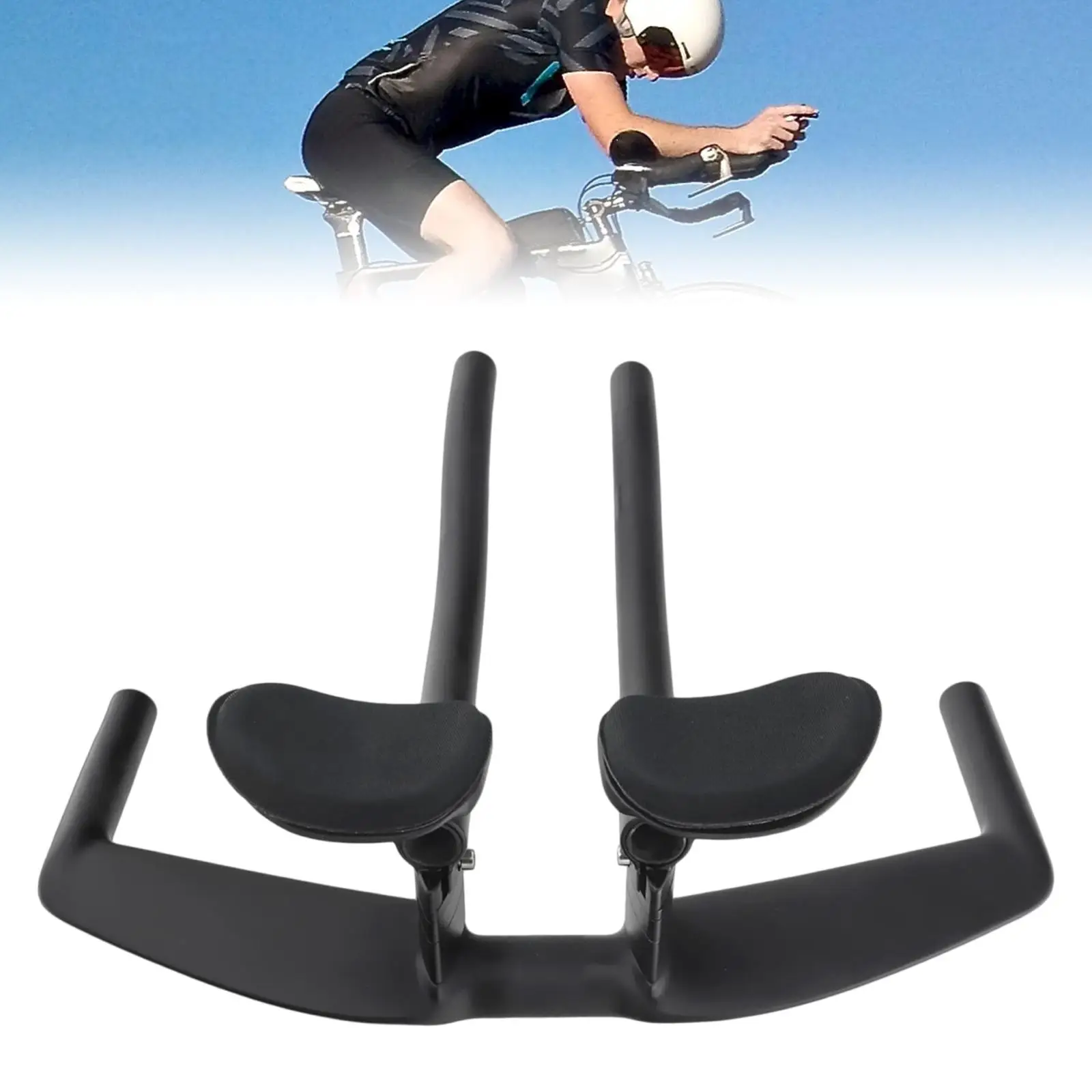 Bicycle Rest Handlebar Carbon Fibre Triathlon Arm Rest Hand Rest  Cycling  Bars Adjustable bars  Mountain Bike  Component