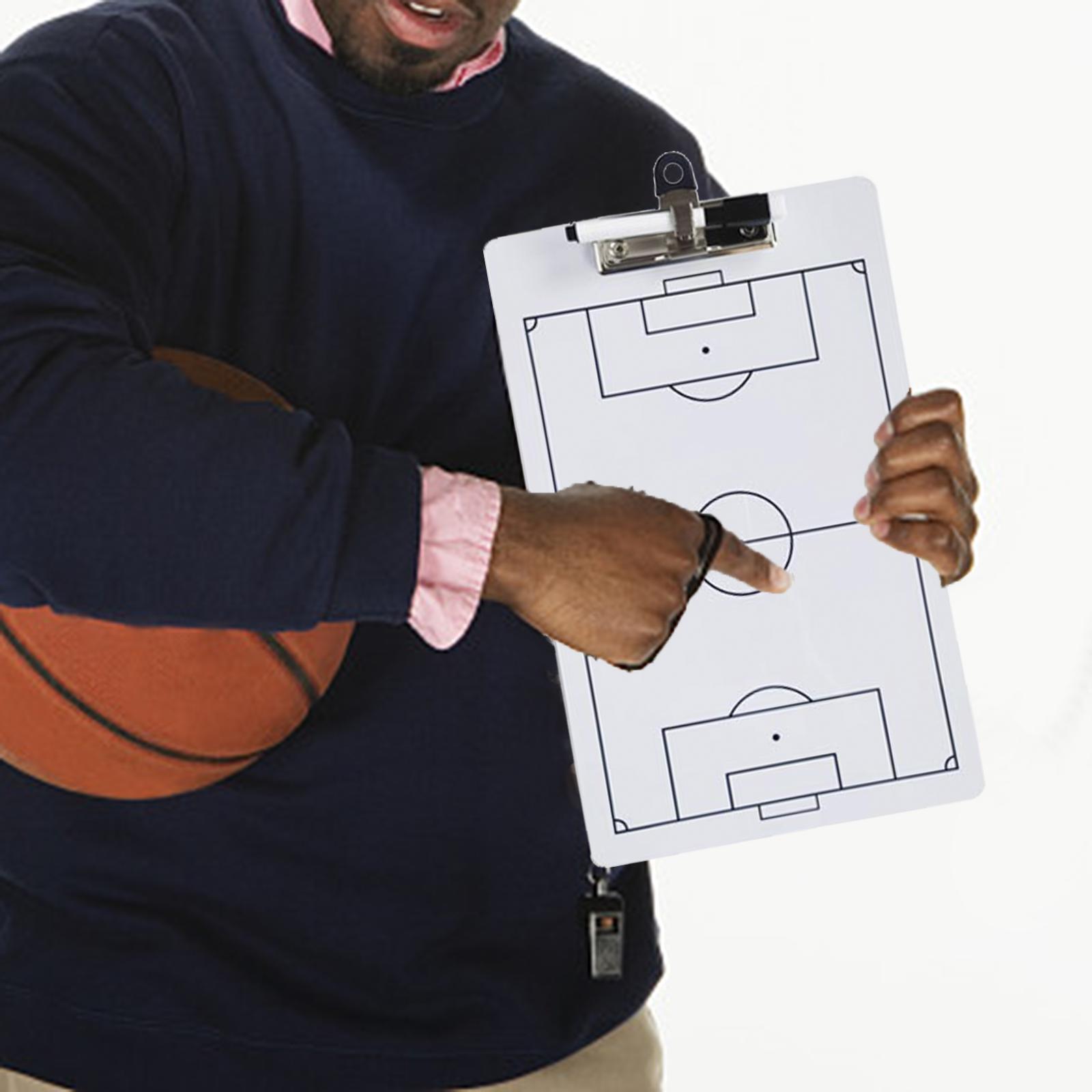 Soccer Coaches Clipboard Practice Board Guidance Training Aid Coaches Marker Whiteboard for Strategizing Techniques Competition