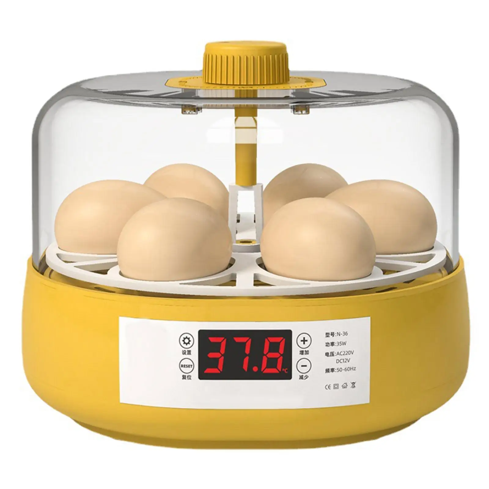 Egg Incubator Egg Turner Tray Egg Hatcher Machine Temperature Control Digital Poultry Hatching for Goose Duck Birds Chicken