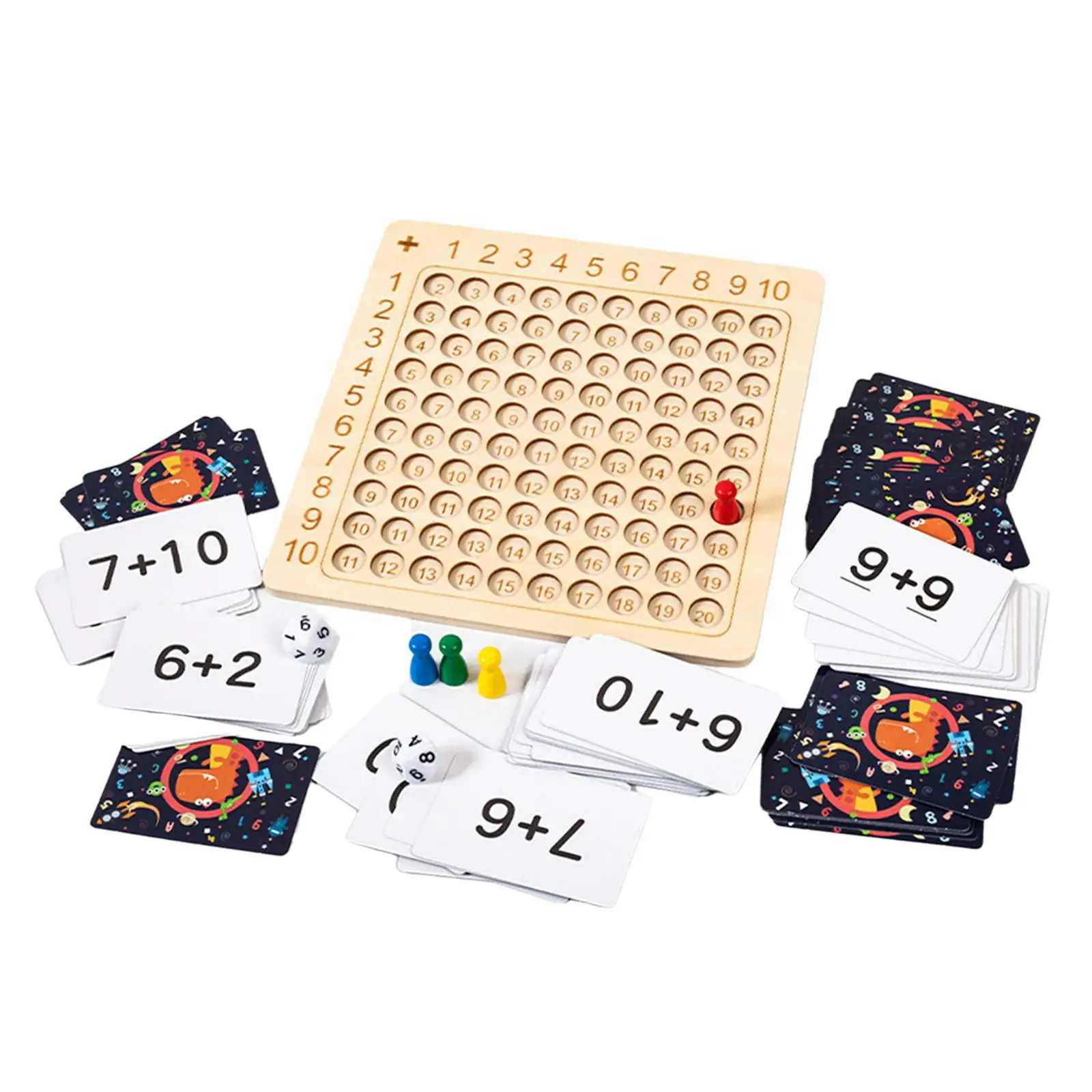 Montessori A Multiplication  Times  Laminated Math Educational Preschool Learning Toys Blocks Board Gift for Toddlers