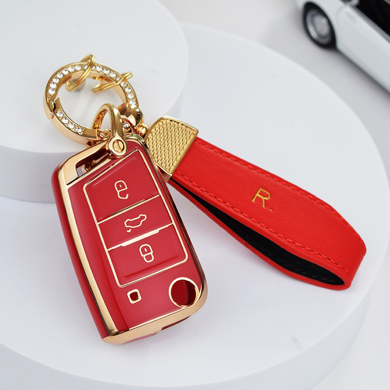 TPU Auto Schlüssel Fall Volle Abdeckung Fob Für VW Volkswagen Golf 7 MK7 Tiguan MK2 Für Skoda Octavia Für SITZ ateca Leon FR 2 Ibiza – Detail 4