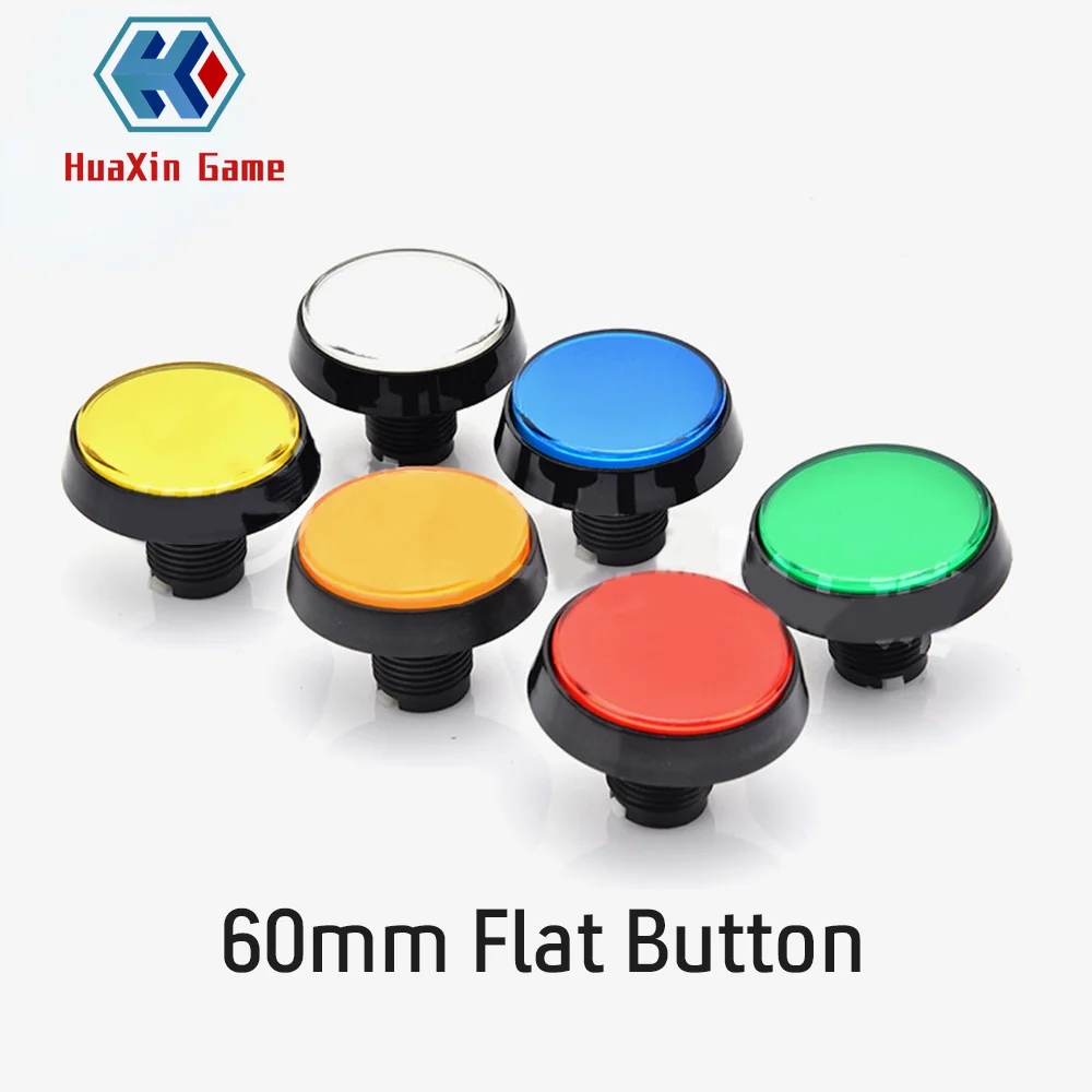Game Push Button 46mm Round 12V LED Illuminated Push Button Switch Yellow 5pcs 