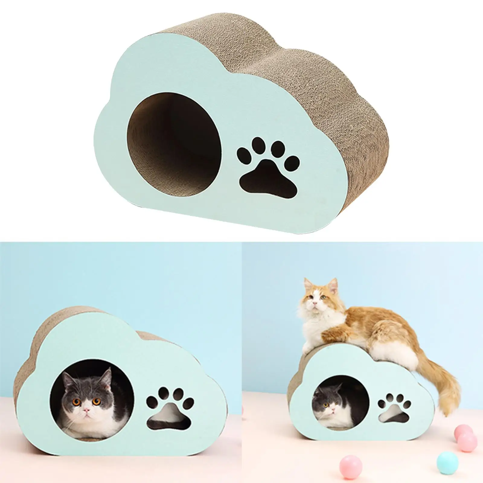 Cat Scratcher House Scratching Pad Durable Grind Claw Furniture Protection Cat