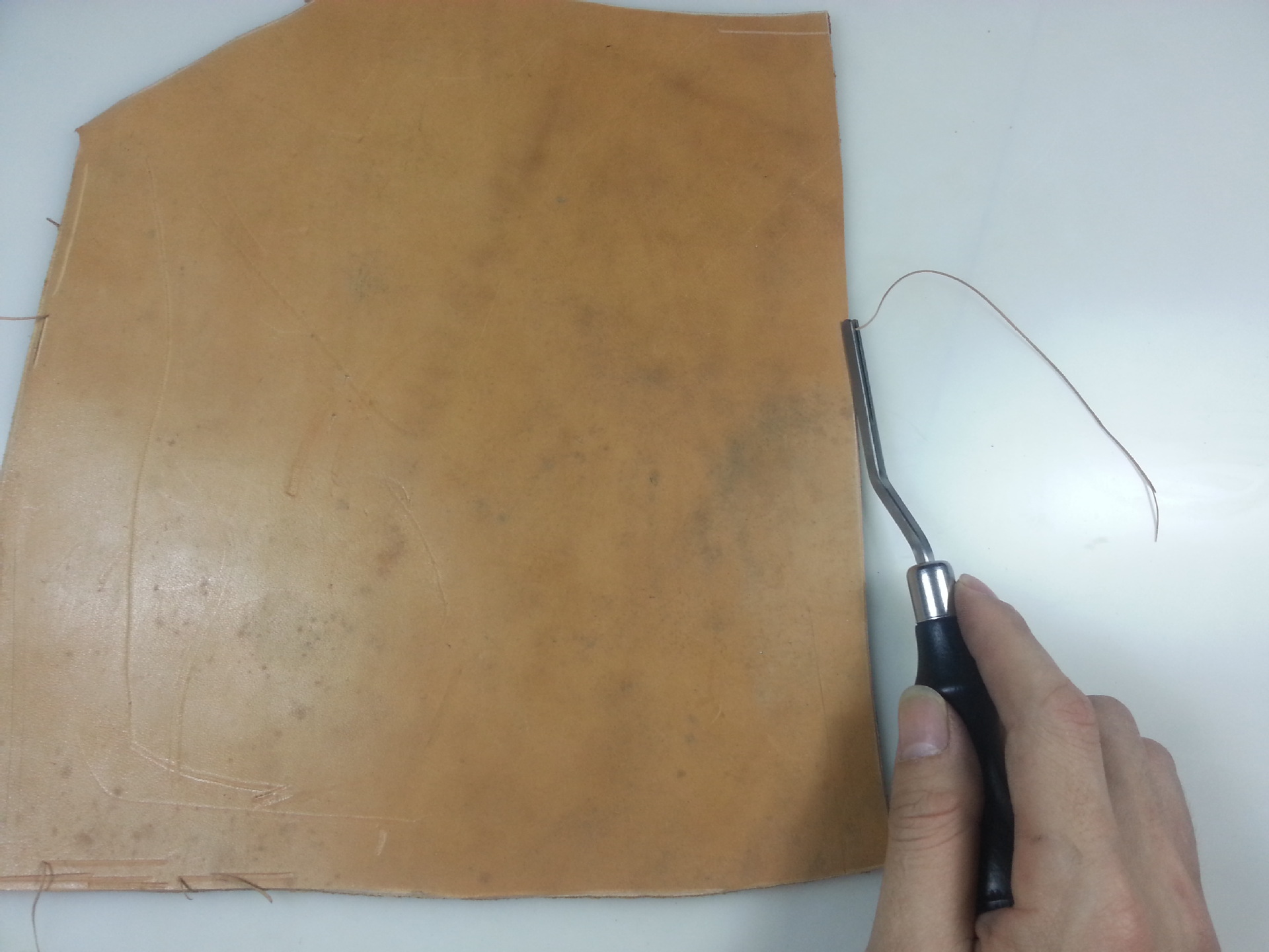 1pcProfessional Leder Rand beveles für Leder Handwerk Leder Werkzeug Schneiden abschrägung Leder Rand Skiver Werkzeug für Leder Handwerk – Detail 8