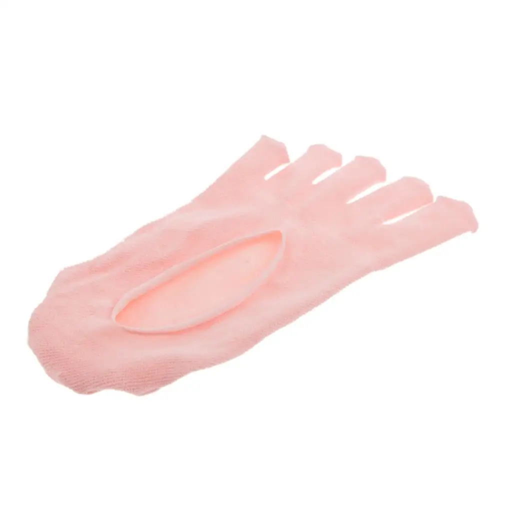 Solid Color Five Toes Pink Boat Socks Women`s No Show Socks Ankle Socks
