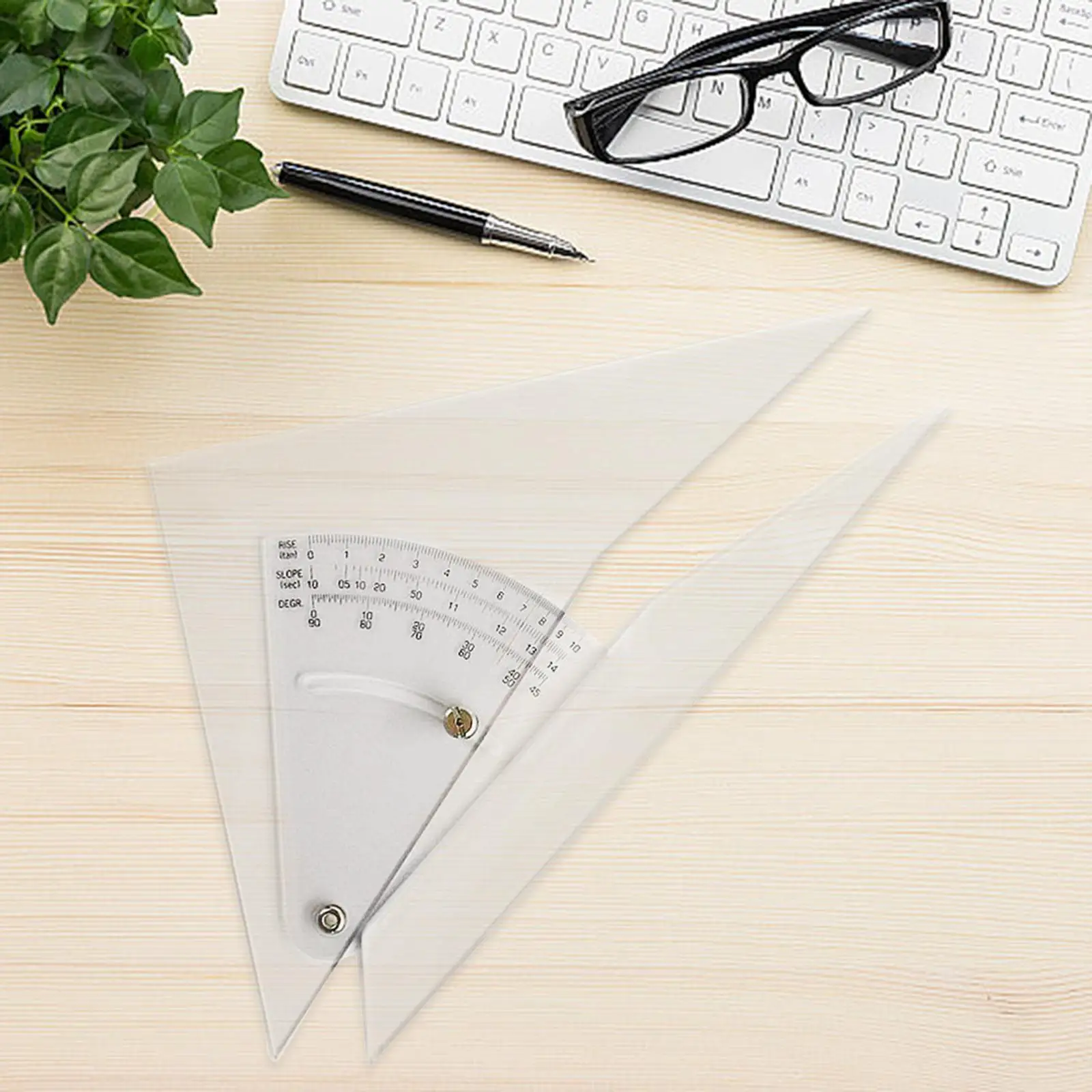 Adjustable Drafting Triangle Ruler Portable 8inch Clear Adjustable Ruler for Architect Drawing Engineer Professional Accessories