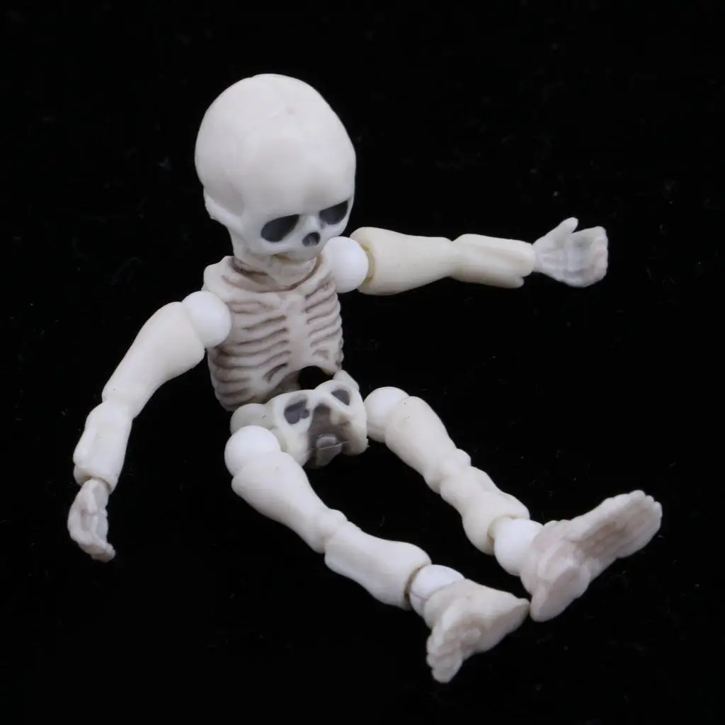  Miniature 5.4cm Skeleton Doll Action Figures Playset Kid Pretend Toy