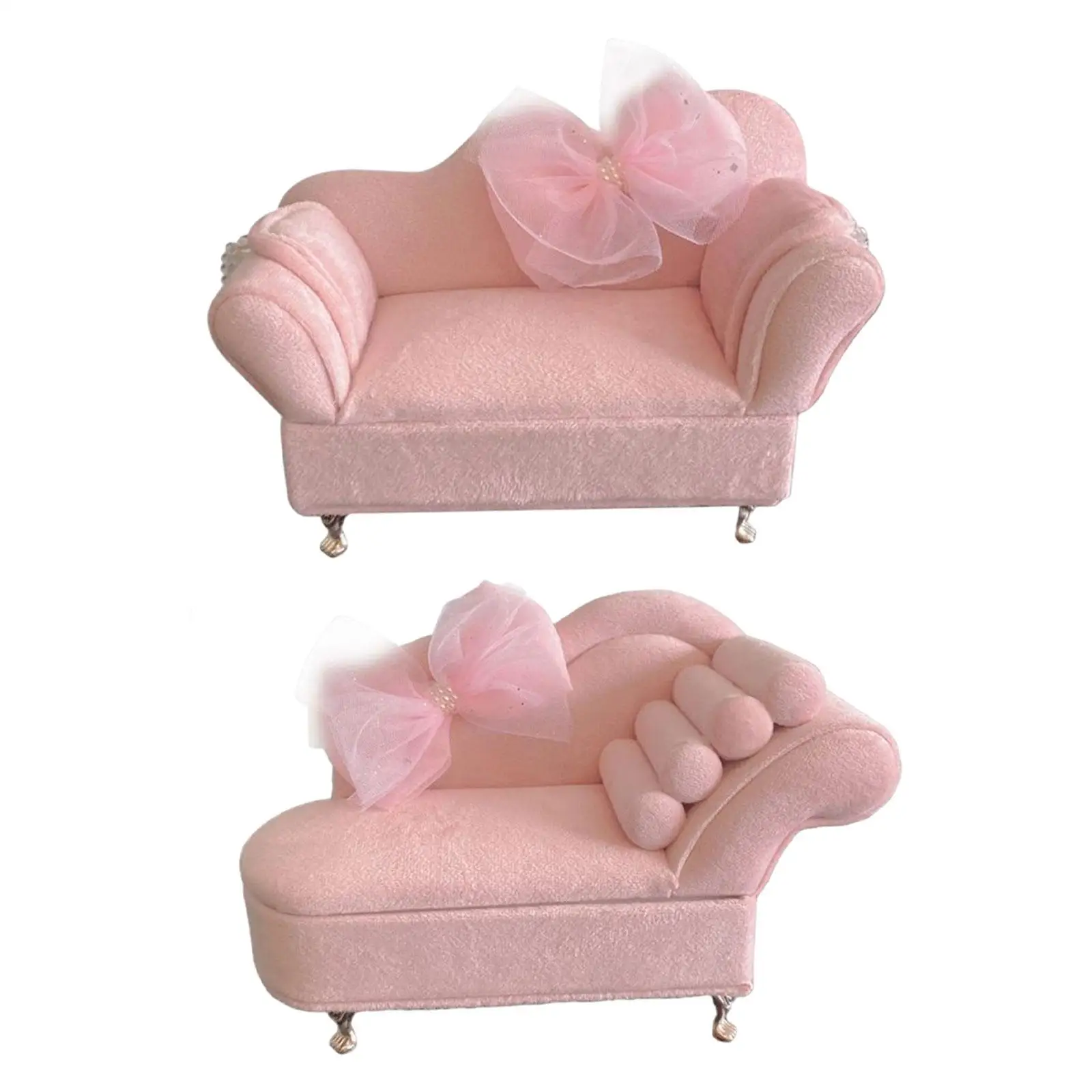 1/12 Sofa,6in Doll Figures Accessory, Bedroom Room Ornaments, Miniature Jewelry Storage Case