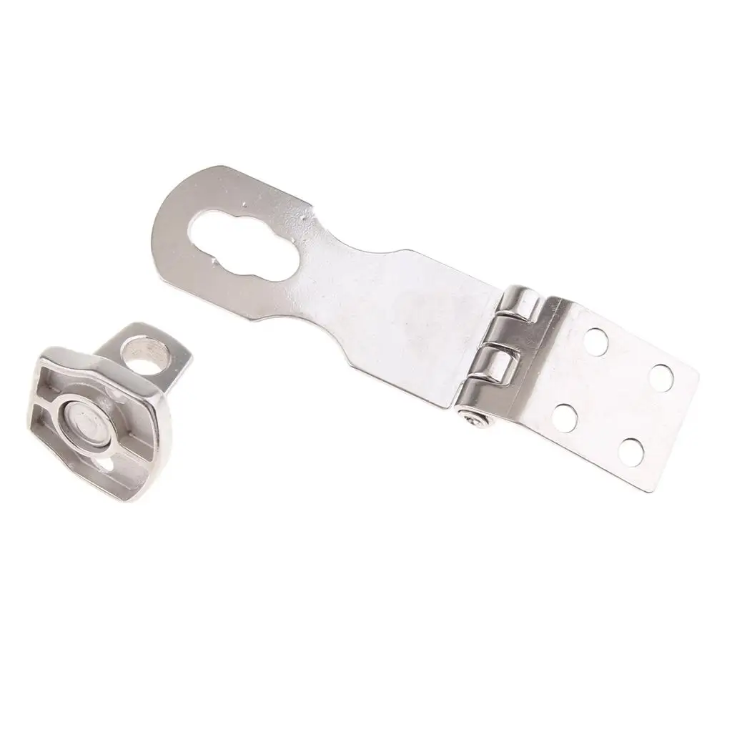 316 Stainless Steel Anti-Lock Door Hasp Latch Safety Padlock Slip 97mm