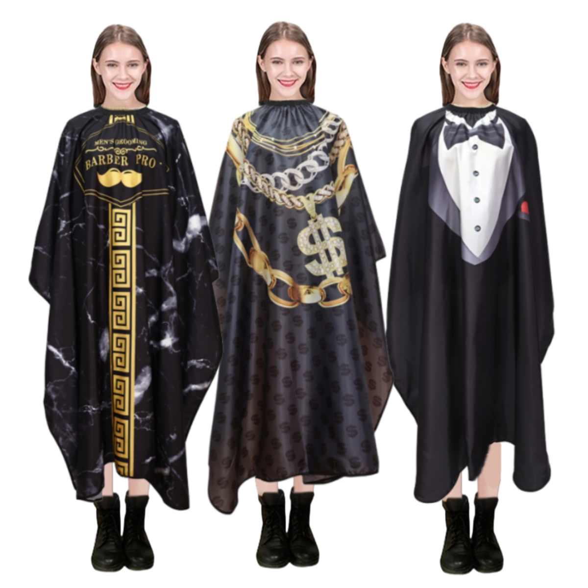 Best of Barber Haircut Cloth Salon Hairdressing Apron Antistatic Pattern Gown Waterproof Hairdresser Capes Styling Tools Wholesale Reviews & Tips