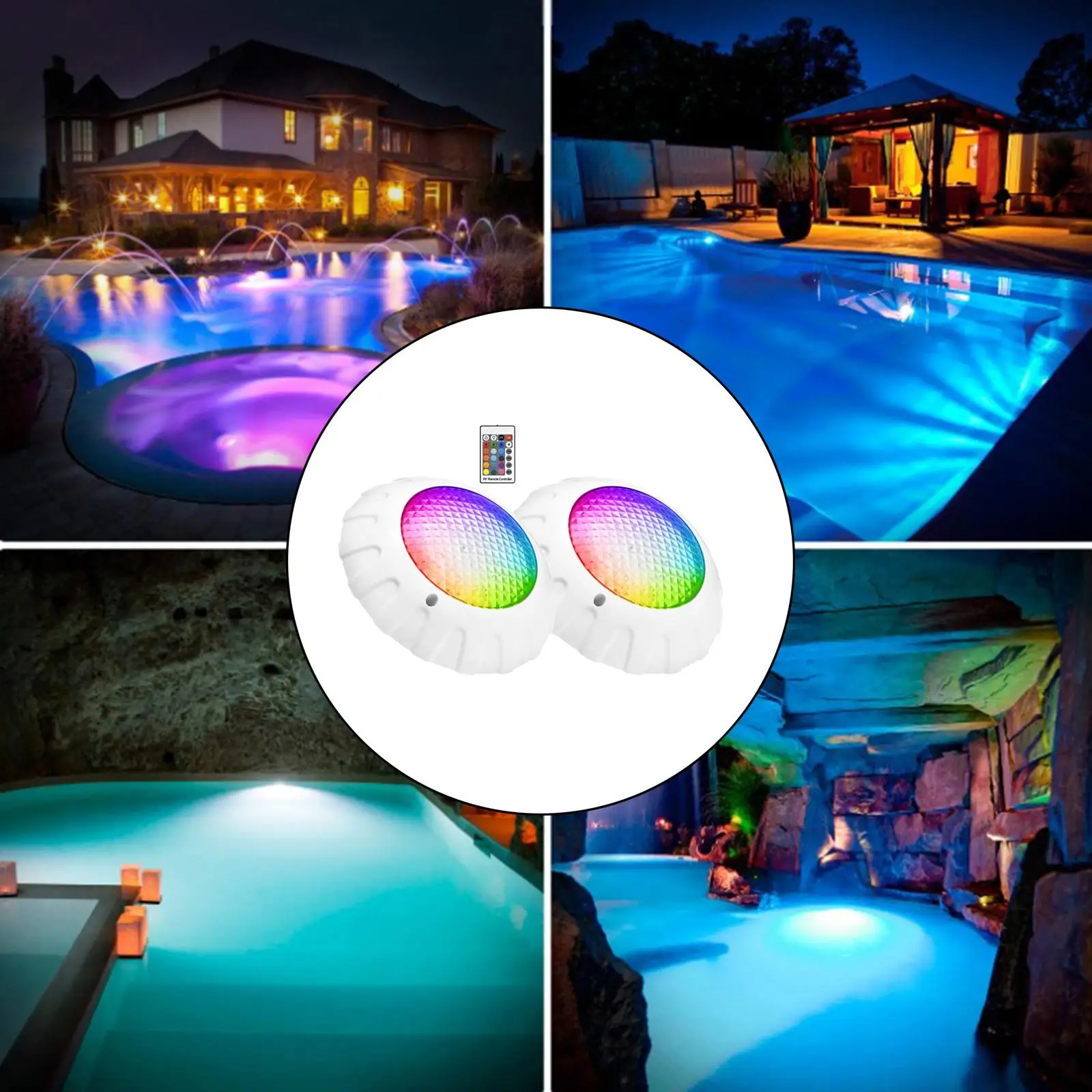 RGB LED Underwater Night Lamp Wall-Mounted for SPA Swimming Pool