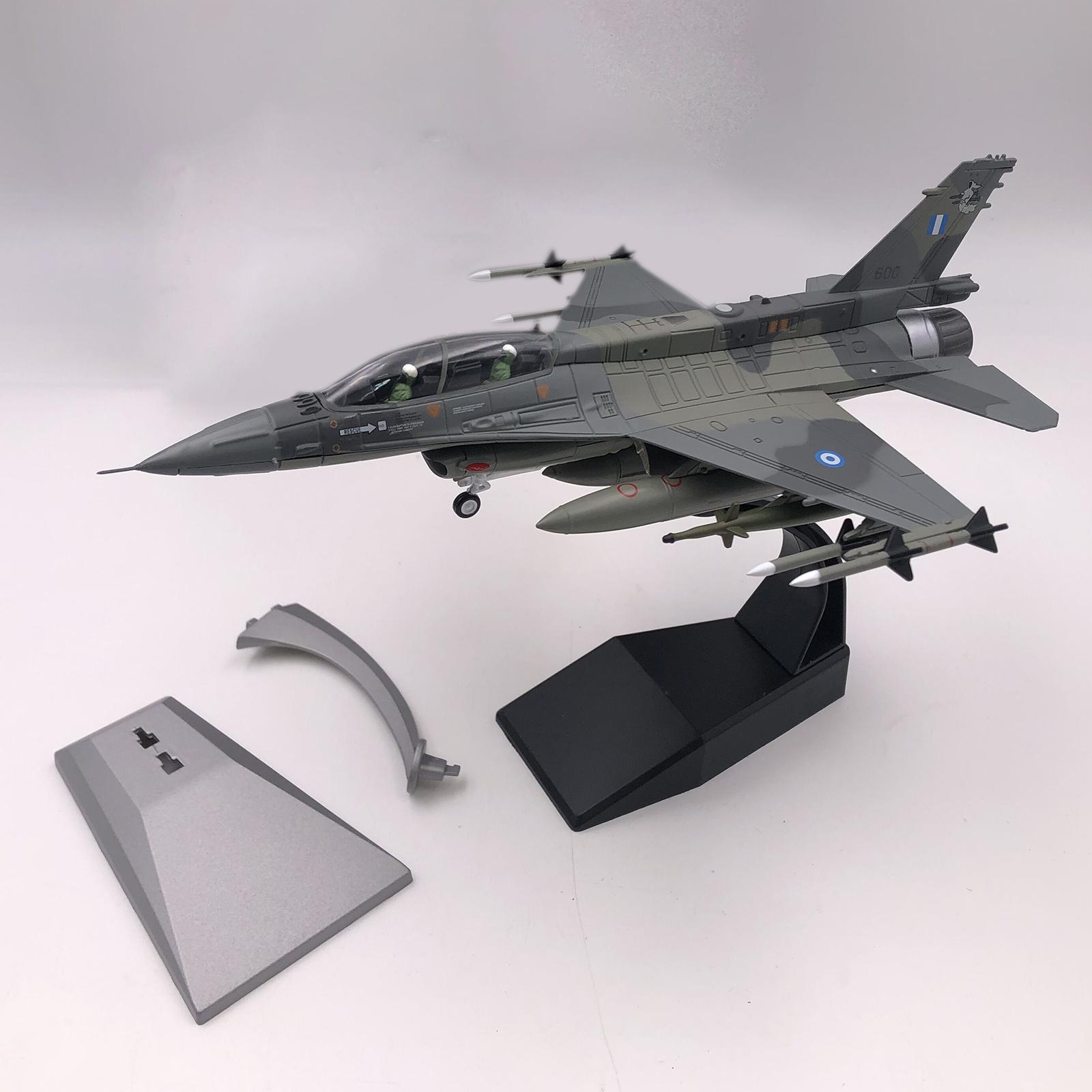 Alloy 1/72 F16D Fighter Model Desktop Decoration with Base Souvenir Gift Plane Model for Bedroom TV Cabinet Cafe Bookshelf Home