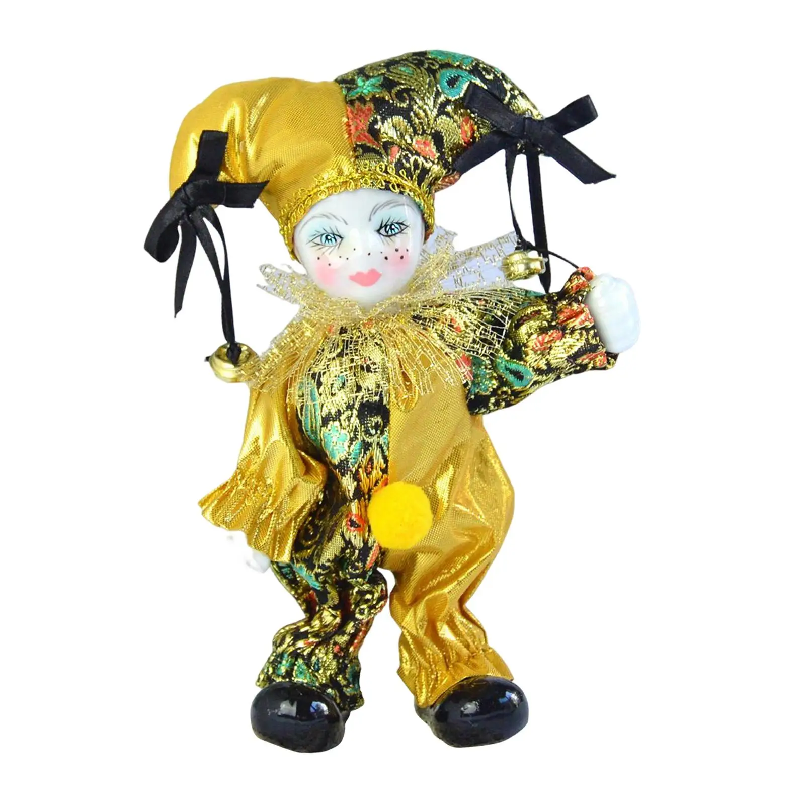 Triangel Doll with Outfits Display Ornament Home Decoration Small Clown Doll Arts for Holiday Valentin Gift Kids Toy Collections