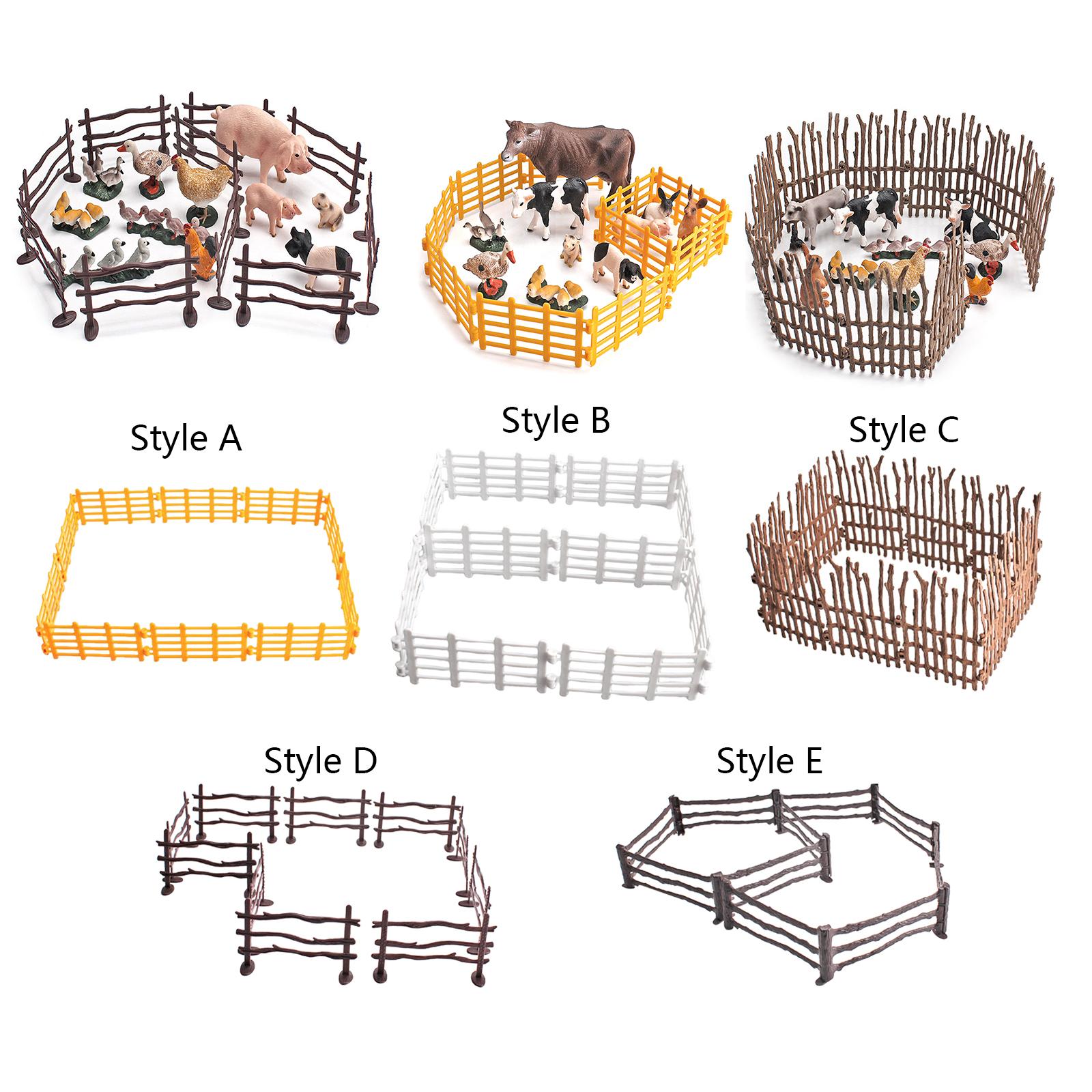 10 небольших игрушек, ограда, игрушки, декоративная ограда, садовая ферма,  сарай, стена, ограждение, панели, аксессуары, игровой набор для подарка,  забор Sc | AliExpress