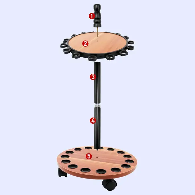 Fishing Rod Holder Sturdy Retro Easy to Install and Remove Supplies Round  15 Fishing Rod Storage