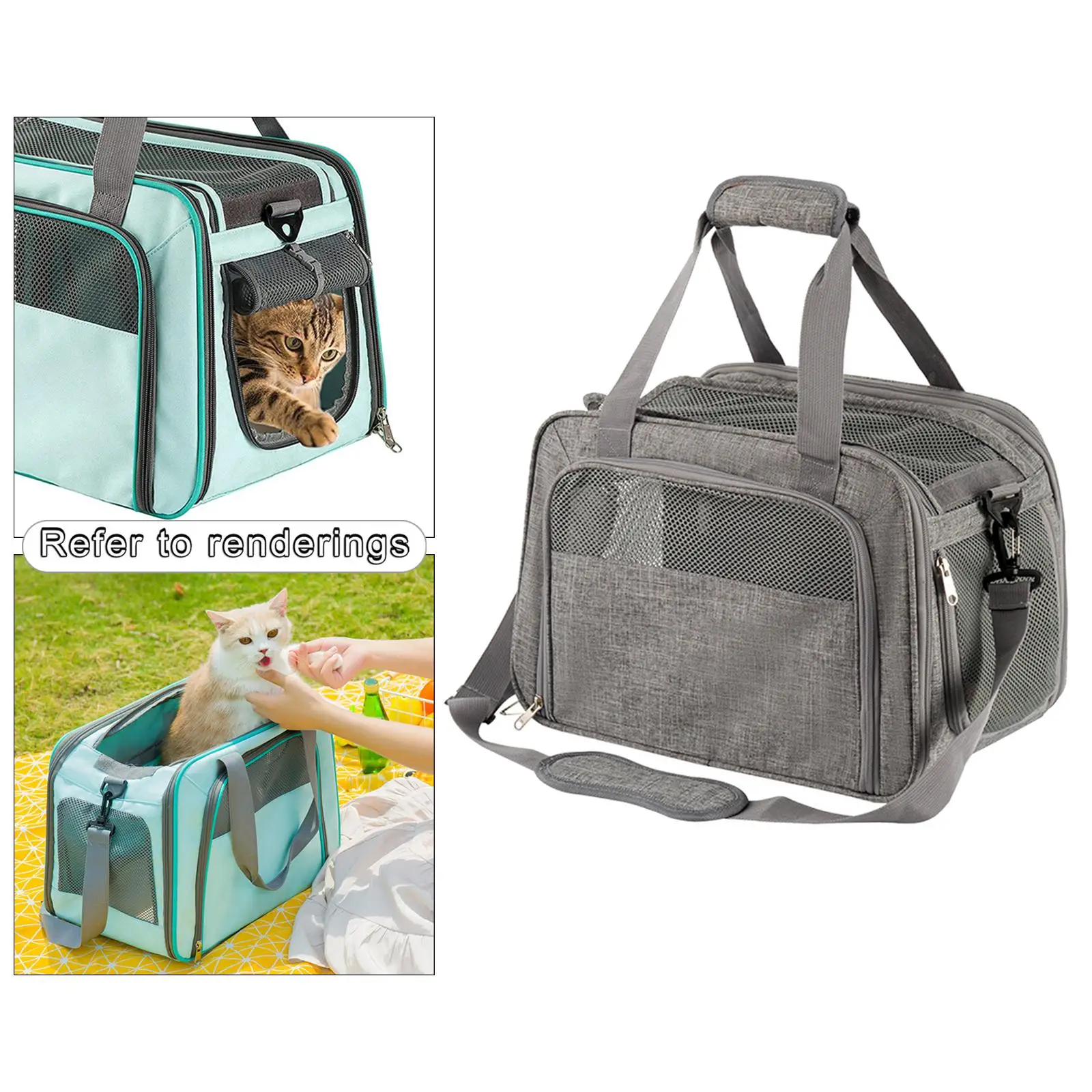 Collapsible Pet Dog Carrier Cat Transport Box Outdoor Carry Bag