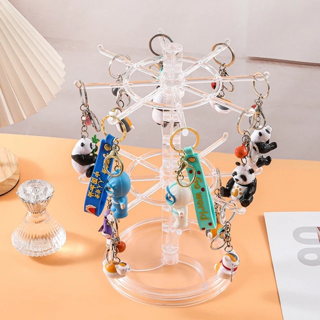 Gifts Store Display Wire Hooks Metal Countertop Keychain Display Stand