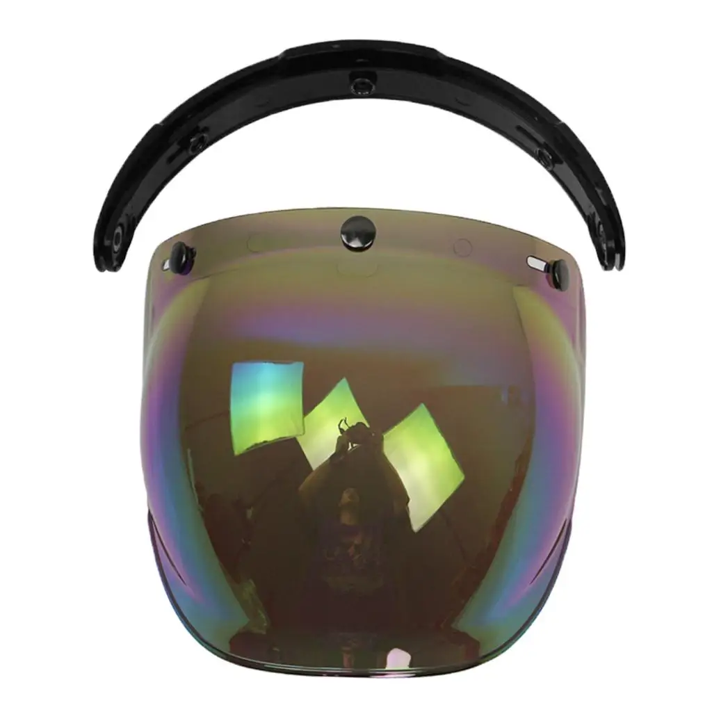 Motorcycle  Visors Bubble  3-Snap Face  Lens