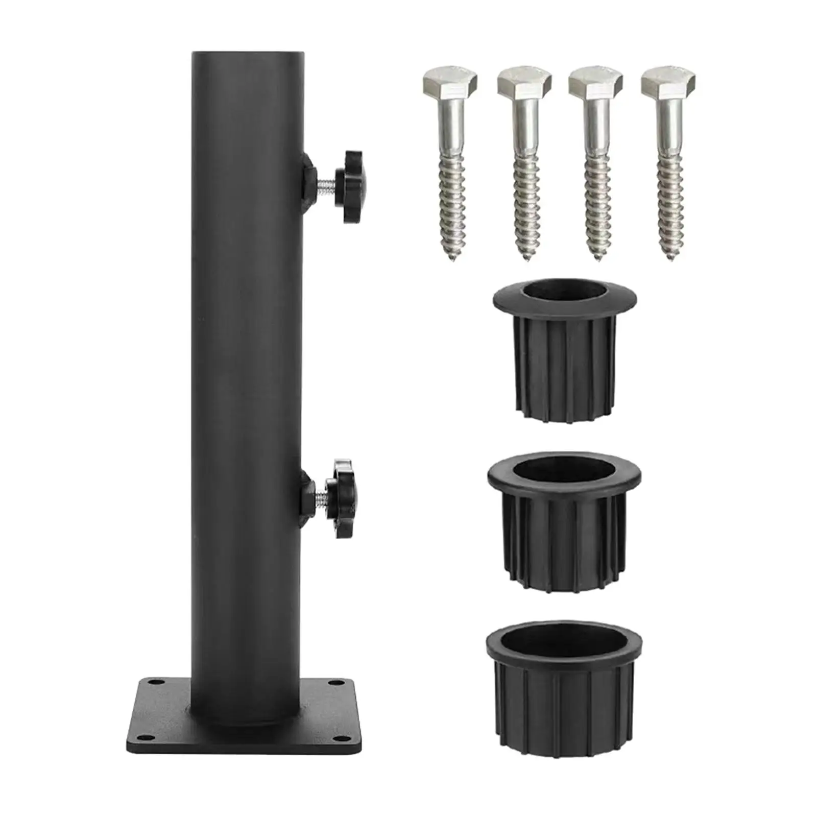 Outdoor Umbrella Base Stand Heavy Duty Weather Resistant Thicked Iron Patio Umbrella Holder Stand for Balcony Pontoons Backyard