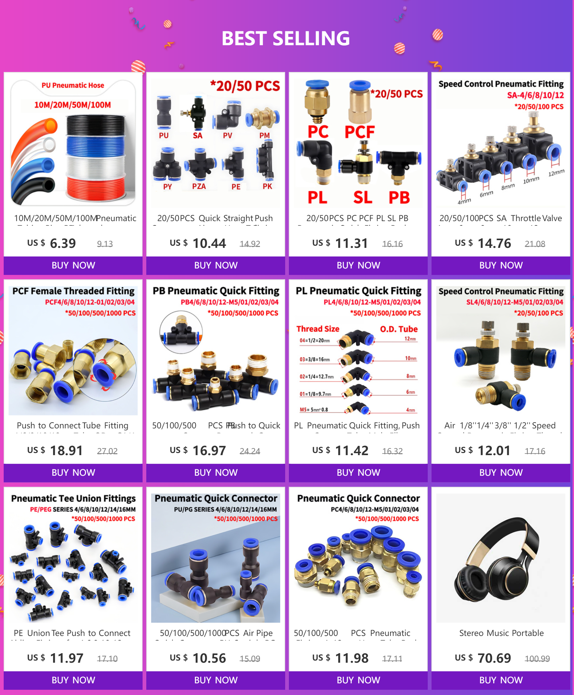 mangueira, Push Fit Connector, Linha Air Connector,