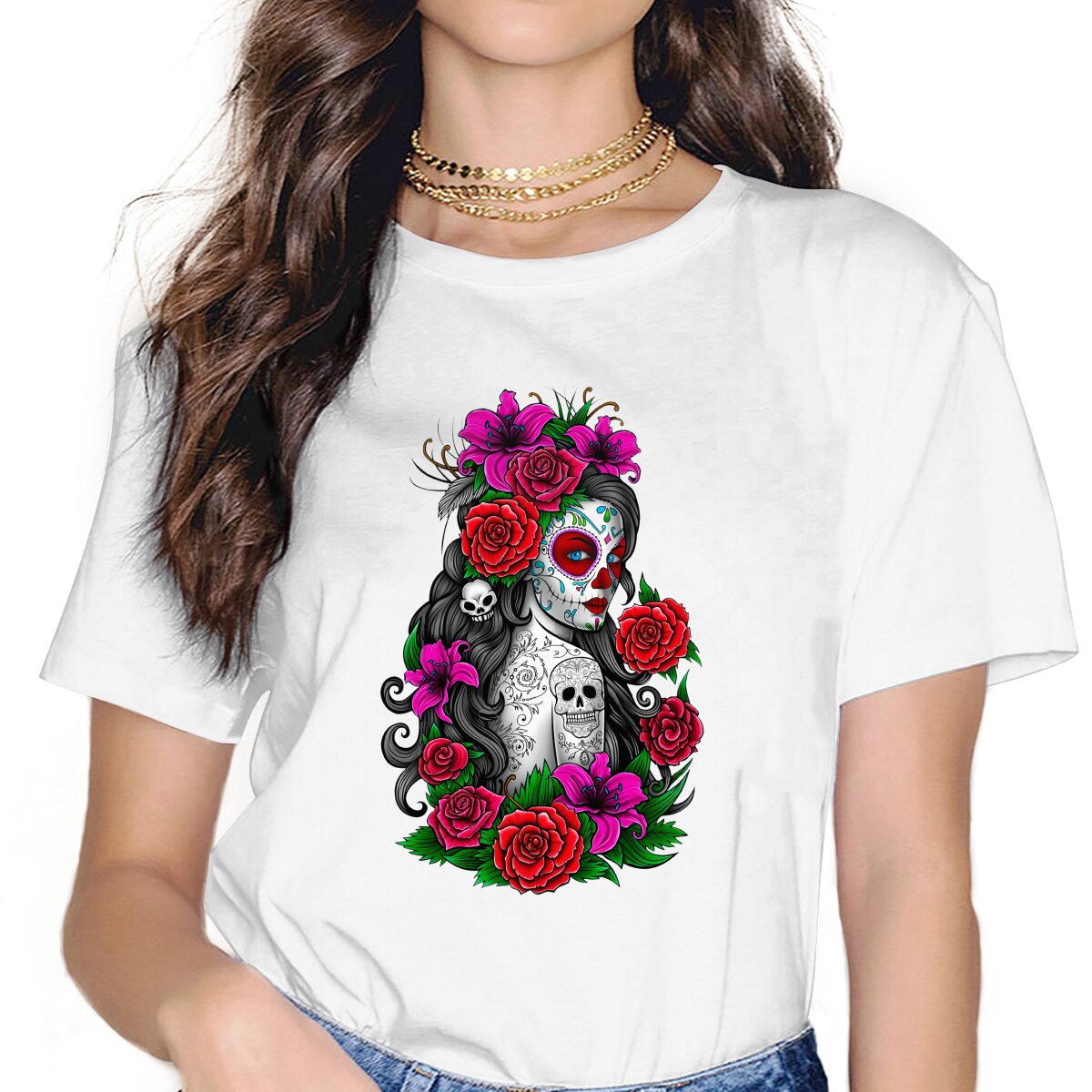 camiseta feminina, camiseta gráfica feminina, Tops de