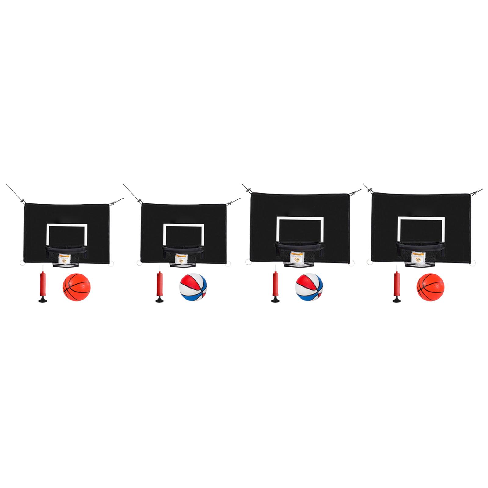 Mini Trampoline Basketball Hoop for Kids Waterproof Sunproof Soft Materials Easy Installation Trampoline Accessories