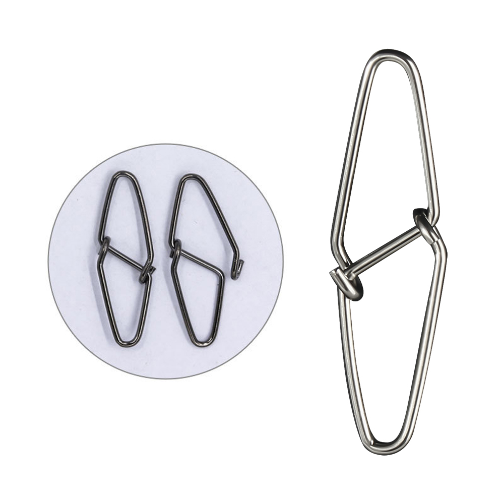 DNDYUJU 50-100PCS Edelstahl Diamant Pin Angeln Wirbel Snap Angeln Locken Pin Angeln Locken Stecker Angeln Zubehör – Detail 6