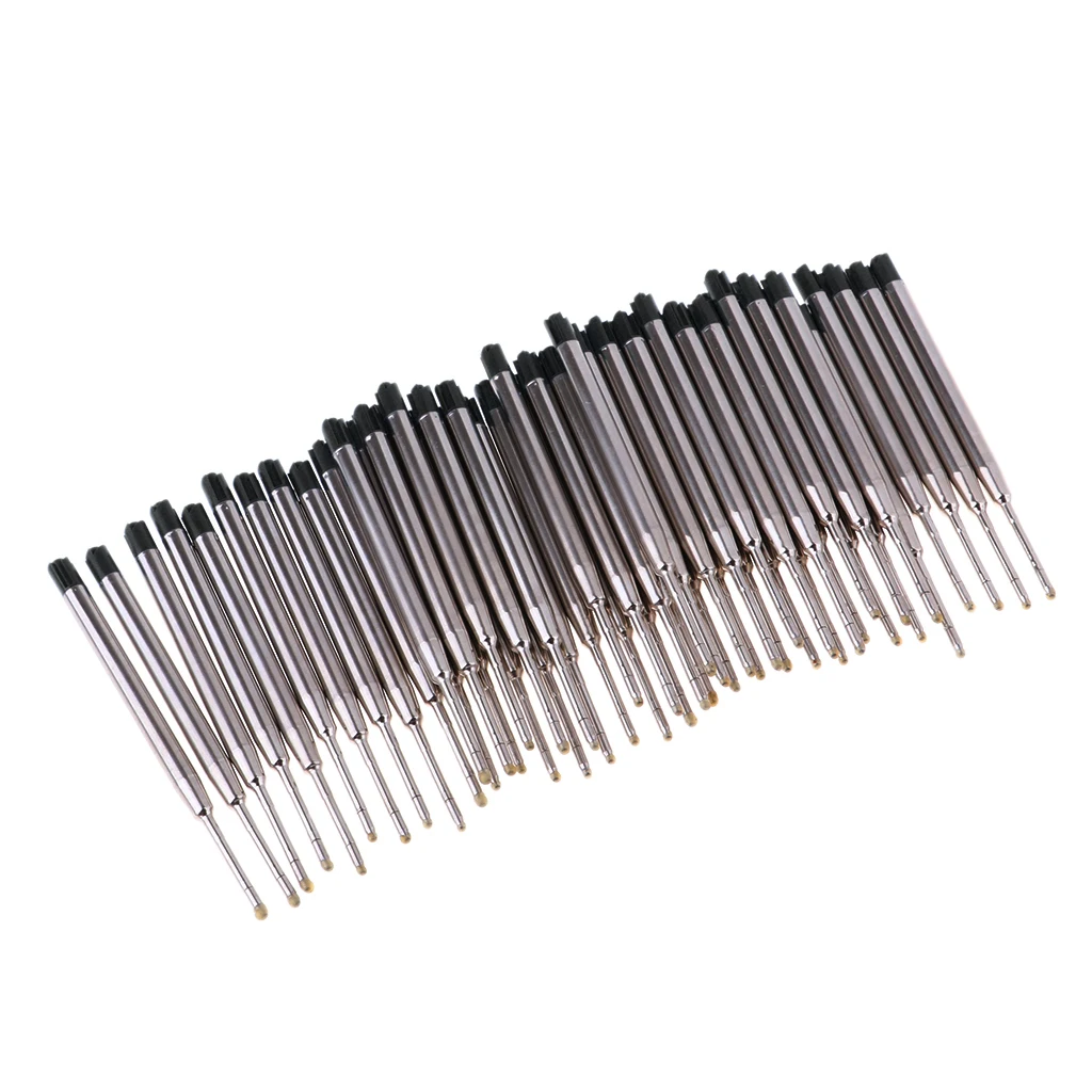 Pack of 50 Refills Metal Standard Size Refill with 0.5mm Fine Point Flow