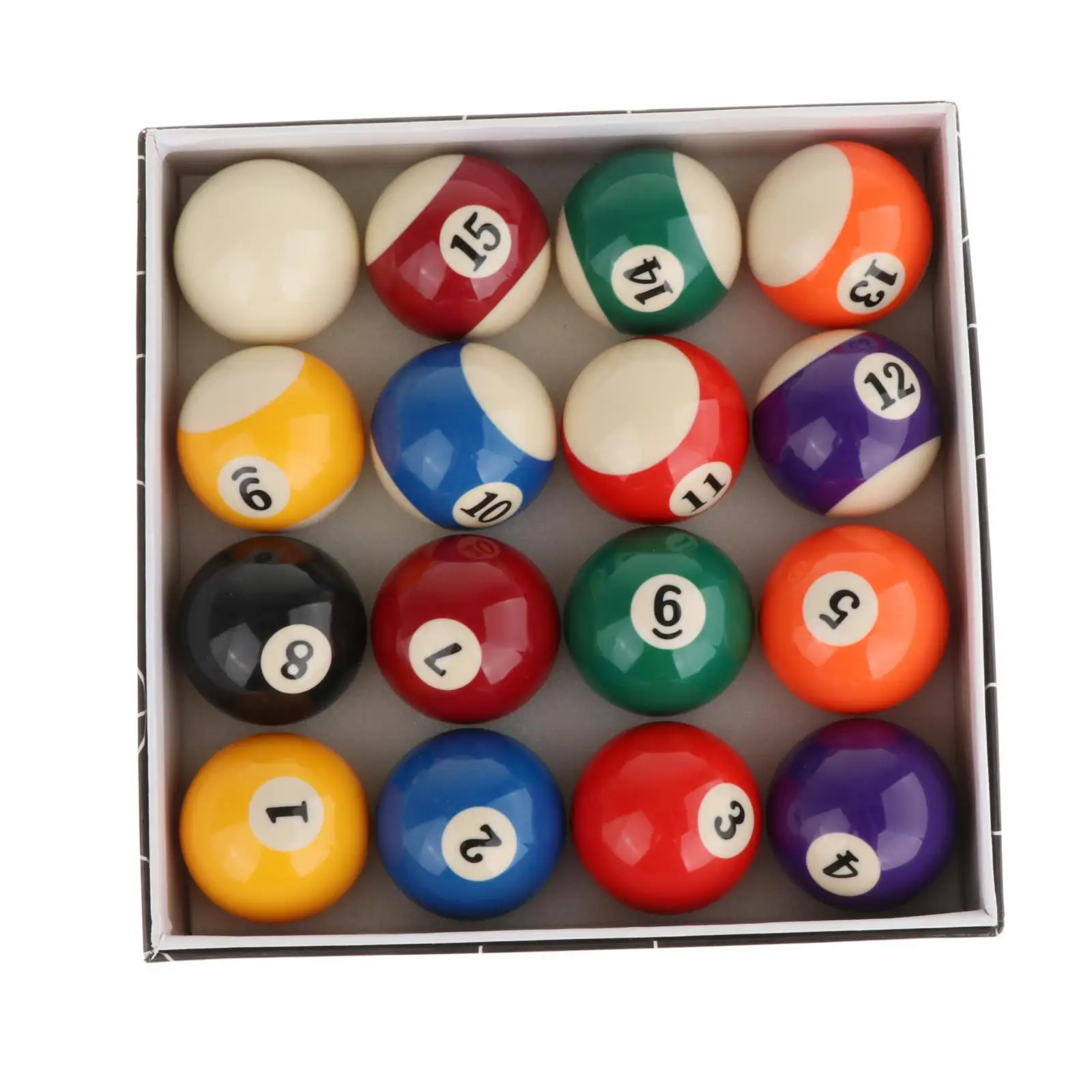 16 Pieces Resin Billiard Balls Pool Cue Balls Full Set for Leisure Time Bars