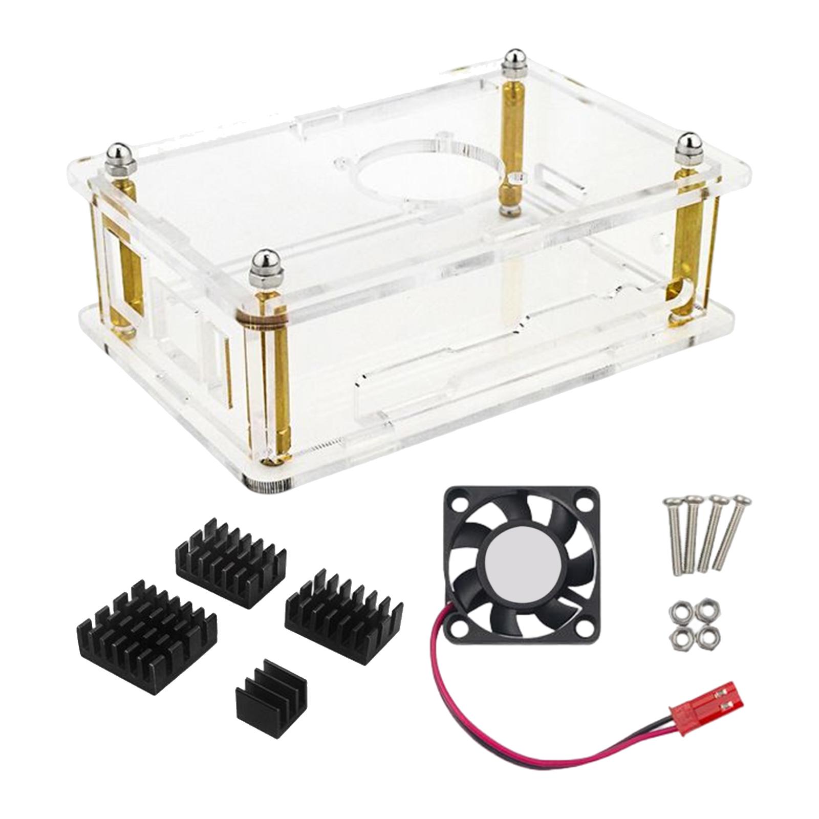 Clear Acrylic Case Copper Aluminum Heat Sink Enclosure Dustproof Accessories Protector Protection Shell for Computer Motherboard