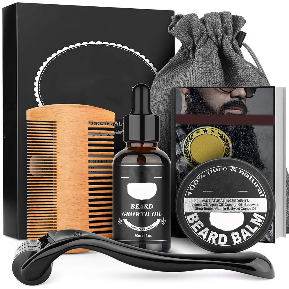 Best of 5pcs / set Beard Growth Kit For Men Hair Enhancer Thicker Mustache Grooming Beard Care Oil Moisturizer Wax Balm With Roller Comb Reviews & Tips