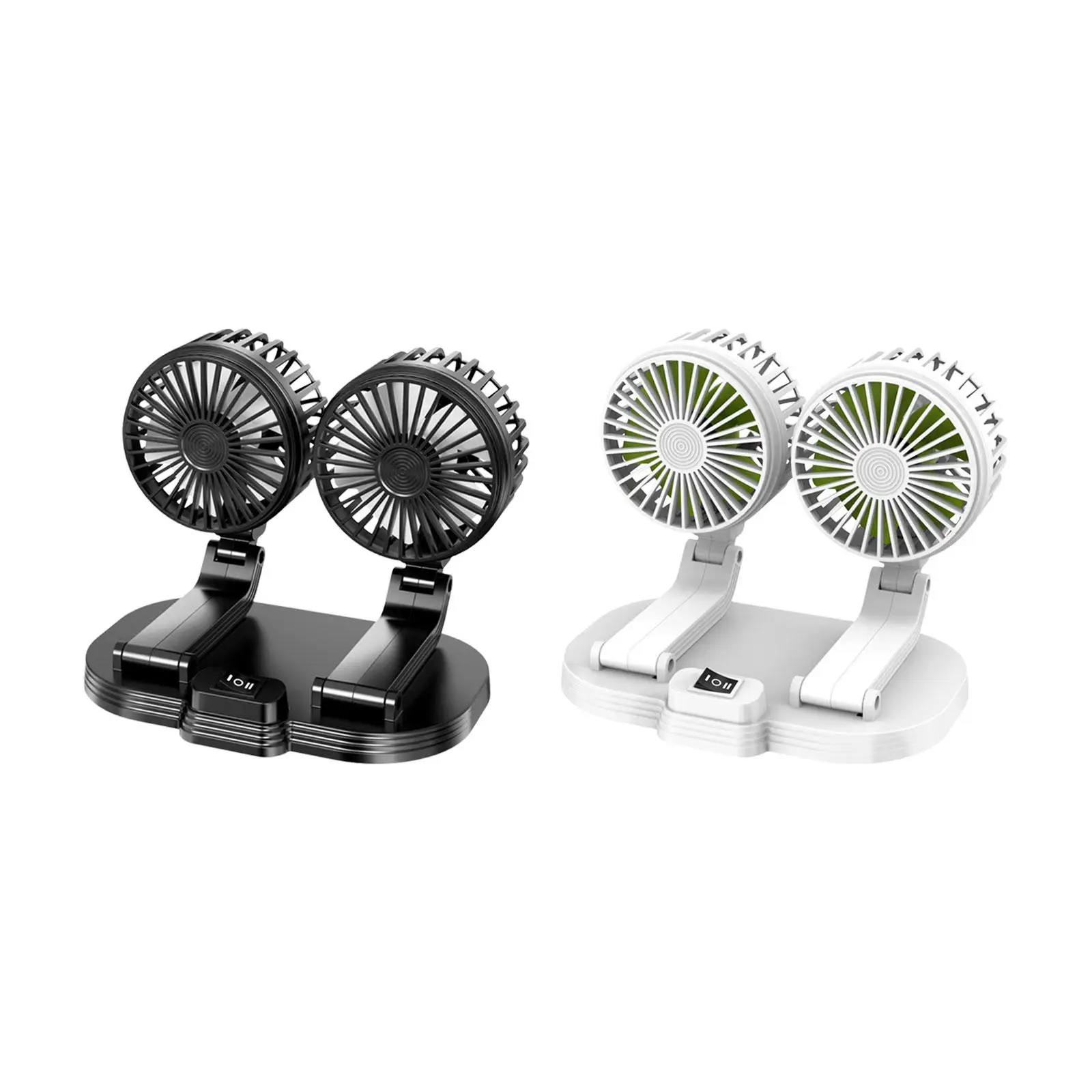 Car Fan Dual Head Supplies Air Circulation Fan for Automobile Boat Home