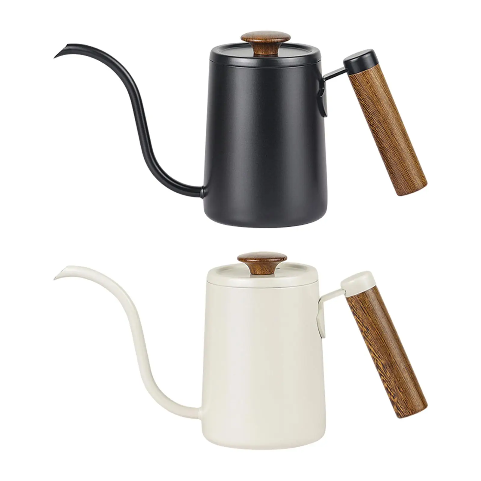 Drip Coffee Kettle Long Gooseneck Spout 600ml Ergonomic Handle Pour over Kettle for Cafe Bar Kitchen Outdoor Indoor Coffee Maker