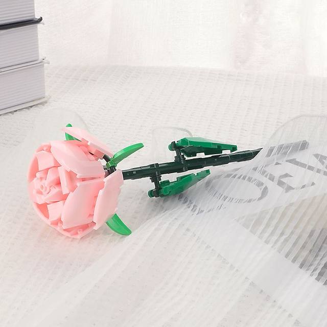 Compatibile con LEGO piccole particelle MOC Pink Rose Immortal Flower Block  regali di san valentino a Bestie modello di giocattolo di compleanno fai da  te - AliExpress