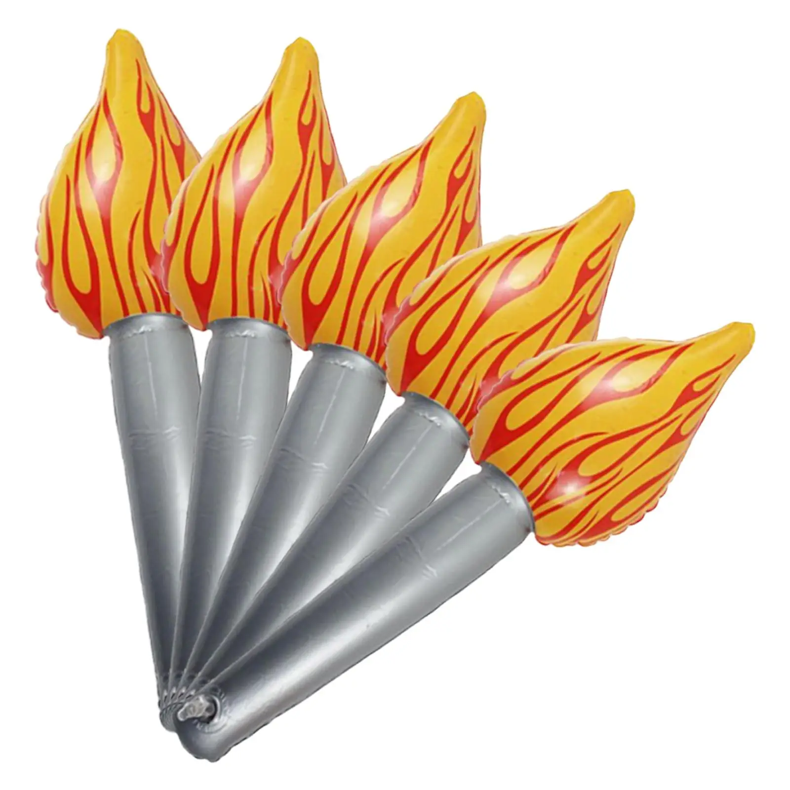 5 Pieces Inflatable Flame fun Torch Balloon for Sports Carnival Decor