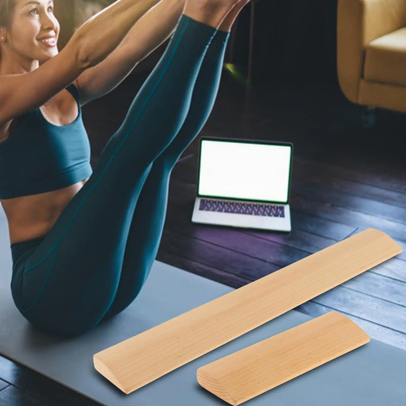 Yoga Blocks Wooden Equipment Support Non-Slip Squat Wedge for Calf Raise Gym Exercise
